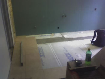 New tile starting to be laid