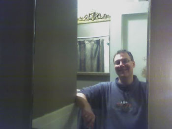 Yours truly in bathroom mirror